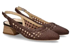 Damen Brunate Slingpumps FLEX WOVEN CAFFE NAPPA- chocco/braun