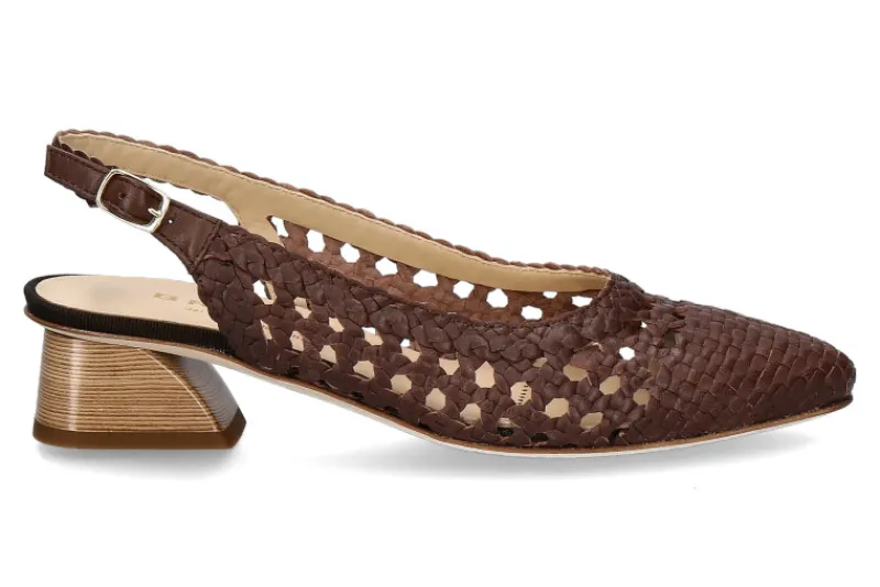 Damen Brunate Slingpumps FLEX WOVEN CAFFE NAPPA- chocco/braun