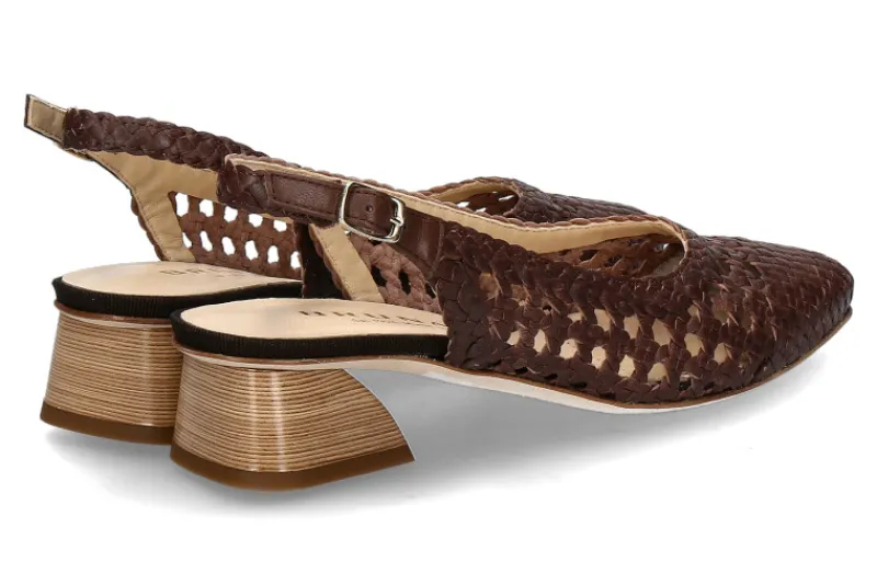 Damen Brunate Slingpumps FLEX WOVEN CAFFE NAPPA- chocco/braun