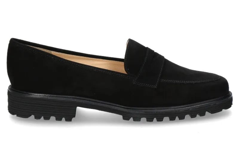 Damen Brunate Slipper TANK CAMOSCIO NERO