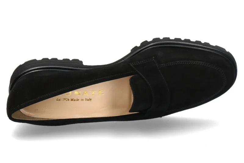 Damen Brunate Slipper TANK CAMOSCIO NERO