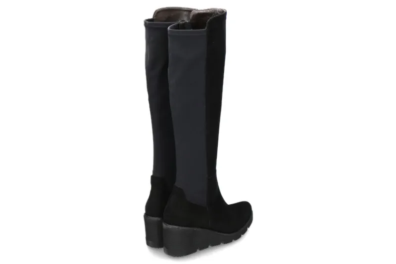 Damen Brunate Stiefel NEON CAMOSCIO NERO STEP NERO