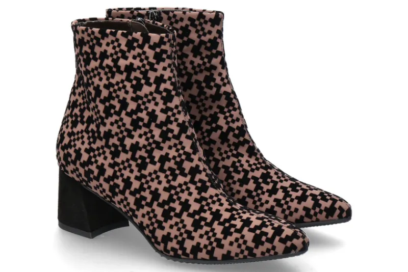 Damen Brunate Stiefelette BIBA KING CAMOSCIO- black/ choco braun