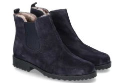 Damen Brunate Stiefelette gefüttert DANY CAMOSCIO BLU ELASTICO NERO (39½)