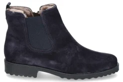 Damen Brunate Stiefelette gefüttert DANY CAMOSCIO BLU ELASTICO NERO (39½)