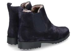 Damen Brunate Stiefelette gefüttert DANY CAMOSCIO BLU ELASTICO NERO (39½)