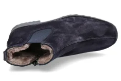 Damen Brunate Stiefelette gefüttert DANY CAMOSCIO BLU ELASTICO NERO (39½)