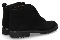 Damen Brunate Stiefelette TANK CAMOSCIO ELASTICO NERO