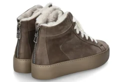 Damen Camerlengo Sneaker High gefüttert MORBIDONE FANGO GOMMA CASSETTA TAUPE