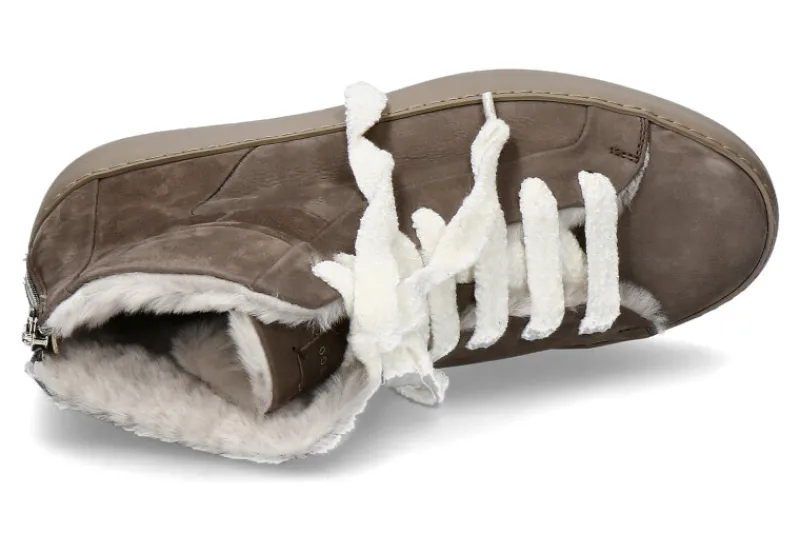 Damen Camerlengo Sneaker High gefüttert MORBIDONE FANGO GOMMA CASSETTA TAUPE