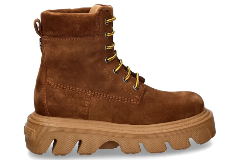 Damen Casadei Plateaubootie NOMAD CAMOSCIO SELLA- mittelbraun