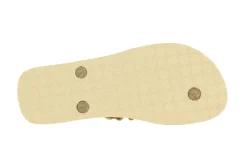 Damen CHANCLAS Zehensteg Sandale VALENTINA BEIGE MULTI