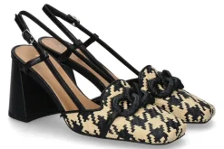 Damen Chantal 1962 Slingpumps PIED DE POULE schwarz