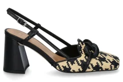 Damen Chantal 1962 Slingpumps PIED DE POULE schwarz