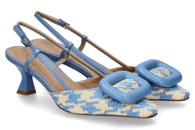 Damen Chantal 1962 Slingpumps PIED DE POULE jeans