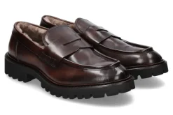 Herren Corvari Loafer gefüttert DIVER MARRONE- dunkelbraun