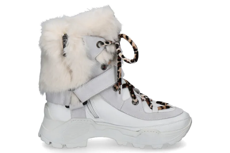 Damen Diavolezza Bootie 2028 BIANCO FAUX FUR