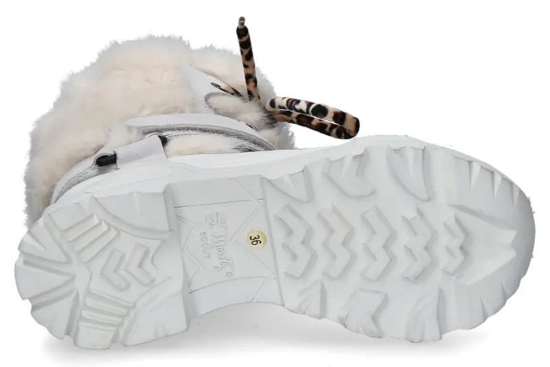 Damen Diavolezza Bootie 2028 BIANCO FAUX FUR