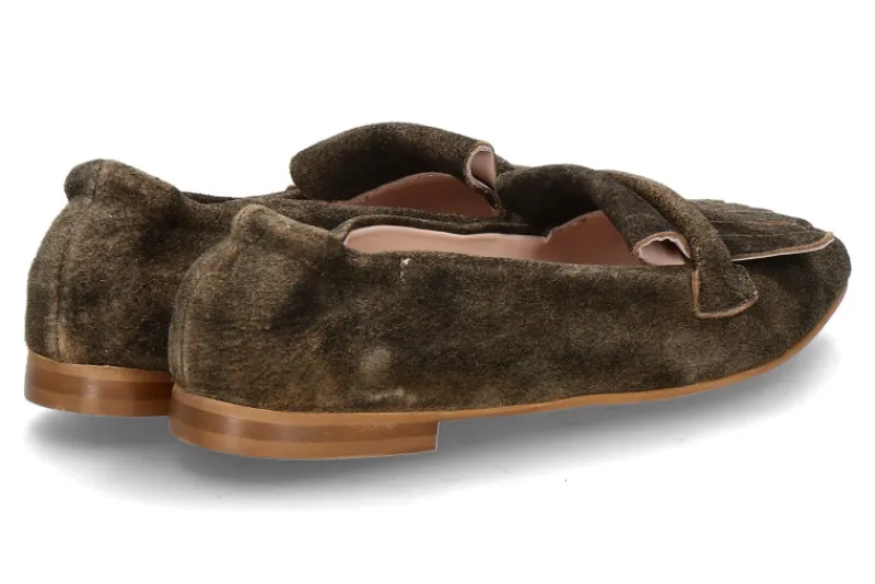 Damen dirndl + bua Damen- Slipper ANTIKBOCK- akazie