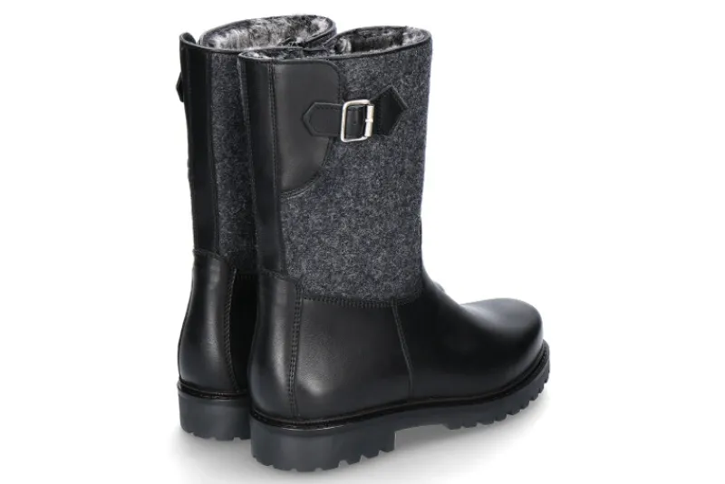 Herren dirndl + bua Herren- Stiefelette gefüttert PANIOLO LODEN- schwarz/dunkelgrau