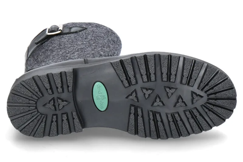 Herren dirndl + bua Herren- Stiefelette gefüttert PANIOLO LODEN- schwarz/dunkelgrau