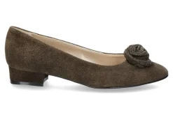 Damen dirndl + bua Pumps ANTIKBOCK- moor