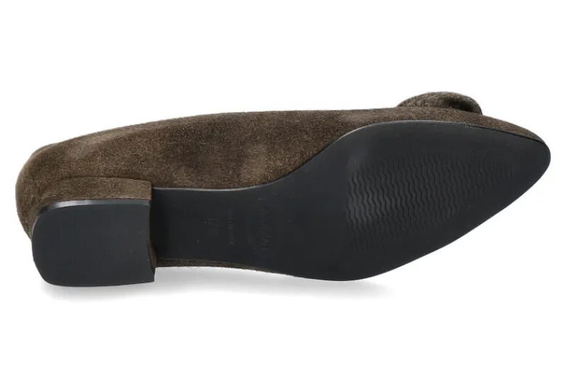 Damen dirndl + bua Pumps ANTIKBOCK- moor