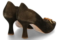 Damen dirndl + bua Pumps ANTIKBOCK- akazie/grün