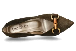 Damen dirndl + bua Pumps ANTIKBOCK- akazie/grün