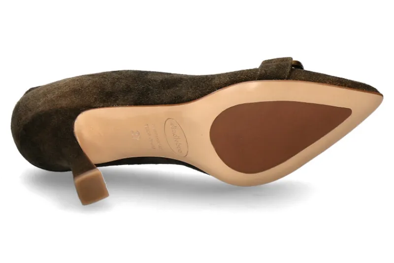 Damen dirndl + bua Pumps ANTIKBOCK- akazie/grün