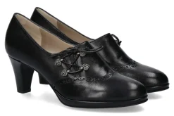 Damen dirndl + bua Pumps ZIEGENNAPPA SCHWARZ (39)
