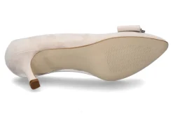 Damen dirndl + bua Pumps ZIEGENVELOUR- natur