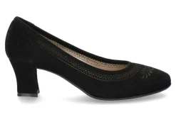 Damen dirndl + bua Pumps ZIEGENVELOUR SCHWARZ (38½)