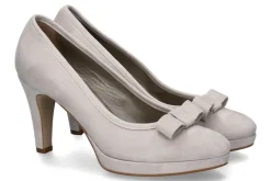 Damen dirndl + bua Pumps ZIEGENVELOUR NATUR