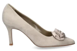 Damen dirndl + bua Pumps ZIEGENVELOUR BEIGE