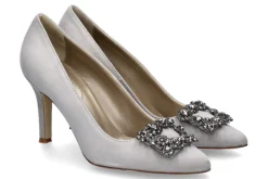 Damen dirndl + bua Pumps ZIEGENVELOUR STEIN