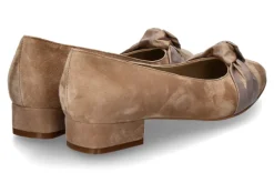 Damen dirndl + bua Pumps ZIEGENVELOUR/SEIDE- sand