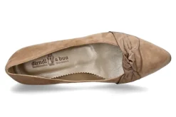 Damen dirndl + bua Pumps ZIEGENVELOUR/SEIDE- sand