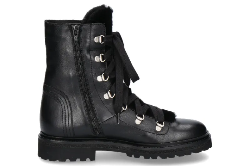 Damen dirndl + bua Schnürboots gefüttert 5714 NAPPA- schwarz