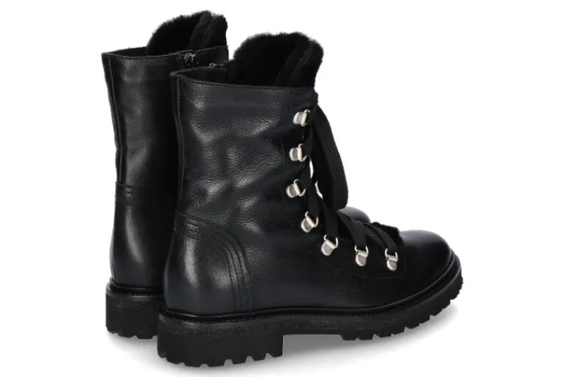 Damen dirndl + bua Schnürboots gefüttert 5714 NAPPA- schwarz