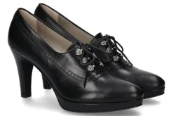 Damen dirndl + bua Schnürpumps ZIEGENNAPPA SCHWARZ (36)