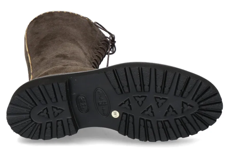 Damen dirndl + bua Schnürstiefel ANTIKBOCK MOOR- lodengrün