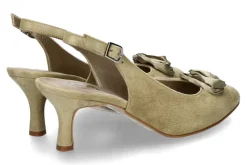 Damen dirndl + bua Slingpumps ZIEGENVELOUR KORN