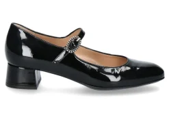 Damen dirndl + bua Spangenpumps LACK- schwarz