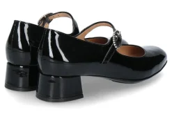 Damen dirndl + bua Spangenpumps LACK- schwarz