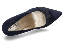 Damen dirndl + bua Trachten-Pumps VELOURS SEIDE- ozean blau