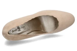 Damen dirndl + bua Trachten-Pumps 1849 VELOURS- hazel hellbraun