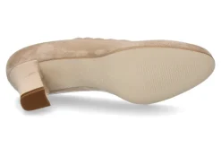 Damen dirndl + bua Trachten-Pumps 1849 VELOURS- hazel hellbraun