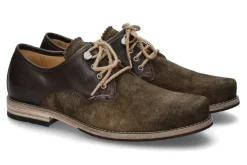 Herren dirndl + bua Trachtenschnürer ANTIKBOCK SANTIAGO AHORN OLIV (44)