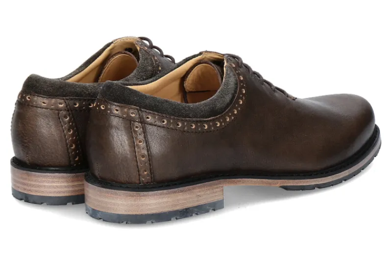 Herren dirndl + bua Trachtenschuh 6036 SANTIAGO ANTIKBOCK OLIV AHORN (46½)